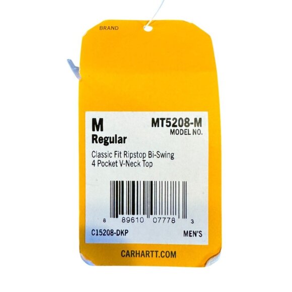 Carhartt Men Scrubs M Classic Fit Ripstop V-Neck Pockets Durable Blend Gray - Picture 4 of 11